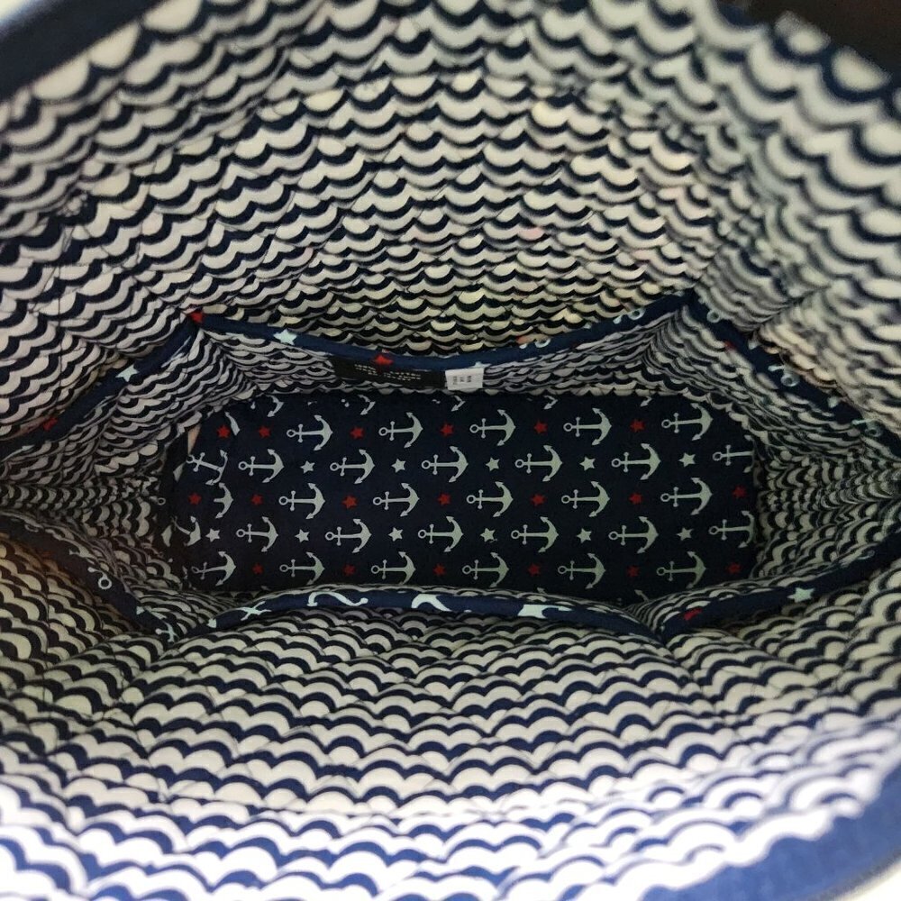 Nicole's Boutique NWT Anchor Nautical Quilted Cotton Tote Bag - Picture 6 of 7